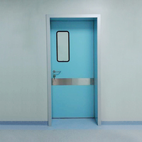 Portes battantes hermétiques automatiques en acier galvanisé insonorisées pour salle blanche industrielle et salle d'opération médicale, design hermétique, finies