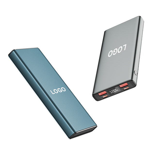 10000mAh PD 22.5W Slim Powerbank Type-C Output Power Bank Aluminum Alloy Shell Mini Power Bank