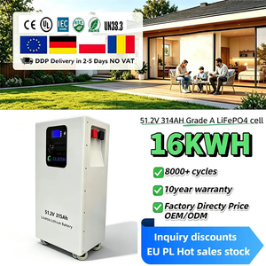 Batería Solar de Litio LiFePO4 de 16kWh para Uso Doméstico, con Protección Contra Sobrecalentamiento y Ruedas, Tamaño Compacto, Maximiza la Energía Solar - Product Image 3