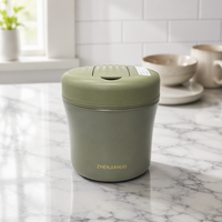 Boîte à lunch minimaliste en acier inoxydable 304 à isolation sous vide multicouche 1,2 L/1,5 L, à un seul niveau, portable pour étudiants et bureau