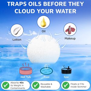 Bolas de Espuma Reutilizables de 3 Pulgadas para Hidromasaje, Absorbente de Suciedad y Limpiador de Superficies de Piscinas y Spas, Absorbe Aceites, Esponja para Spa, 4 Unidades - Product Image 6