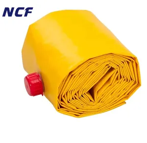 NCF yellow 12''x75' portable inflatable home small flood barrier division tube for for door garage anti flood barrier