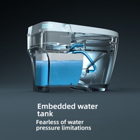 Ensemble WC intelligent tout-en-un avec bidet électrique, cuvette en céramique, toilettes intelligentes entièrement automatiques