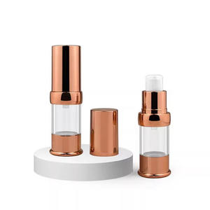 <span class=keywords><strong>Bouteille</strong></span> de sérum sans air de luxe de 20ml 30ml 50ml Tube de lotion cosmétique sans air à capuchon en or rose pour produits de soins de la peau - Product Image 5