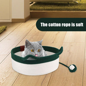 Grotte de lit pour chat mignon et doux de qualité supérieure avec jouet à balles - Product Image 5