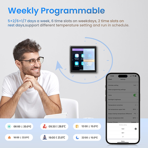 Termostato Inteligente WiFi Tuya AVATTO WT500 con Pantalla Táctil a Color de <span class=keywords><strong>4.0</strong></span> Pulgadas, Personalizable OEM/ODM para Calefacción de Calderas Eléctricas/de Agua/Gas - Product Image 4