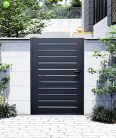Clôture de ferme en aluminium Portes de villa pour piétons Design moderne de luxe Anticorrosion Écologique Facilement assemblé Service de modélisation 3D