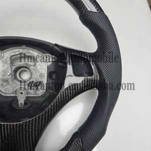 Volante Deportivo M de Fibra de Carbono y Cuero Perforado de Último Diseño para BMW Serie 3 E90 E91 E92 E93 - Product Image 3