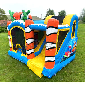 Commercial Inflatable Flamingo Theme <b>Slide</b> Bouncer Combo Bouncy <b>Slide</b> High Quality PVC Material Blower Eco-Friendly UV Protected - Product Image 5
