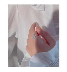 Butterfly The New 925 Sterling Silver Women's Butterfly Ring Is Gentle And Simple Valentine's Day And Mother's Day Gifts