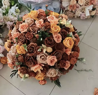 40-70cm Große Weiße Künstliche Seidenrosen-Blumenkugel Hochzeits-Tischdekoration Moderne Handgefertigte Tischdekoration für Veranstaltungen und Partys