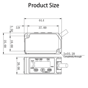 LSD-C100(P)-485 độ ổn định cao đo khoảng cách 100mm cảm biến dịch chuyển laser với RS485 - Product Image 4