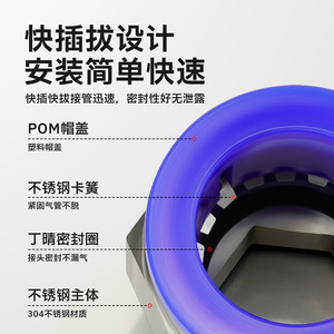 ข้อต่อเร็ว Zoni PC ขนาด 8 มม. เกลียว 1/4 นิ้ว แบบตรงสำหรับท่อลม - Product Image 4