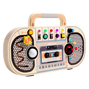 Juguete Educativo <span class=keywords><strong>de</strong></span> <span class=keywords><strong>Madera</strong></span> para Niños, Tablero <span class=keywords><strong>de</strong></span> Actividades con Interruptores y Circuito <span class=keywords><strong>Grabador</strong></span>, Aprendizaje <span class=keywords><strong>de</strong></span> Habilidades Manuales y Desarrollo Cognitivo, con Nueva Luz LED - Product Image 6