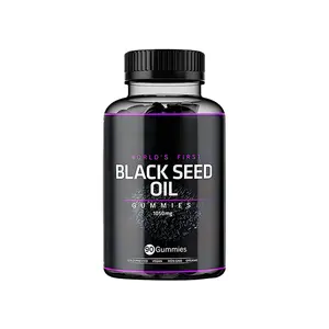 Gomitas de aceite de semilla negra Premium Sistema inmunológico mejorado orgánico Reduce la presión arterial Soporte para el cabello y la piel Gomitas de aceite de semilla negra