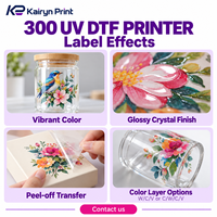 Printer UV DTF 300 DX7 Printhead Lebar 300mm Gigabit LAN Platform Hisap UV LED Curing untuk Stiker Label Film Kristal