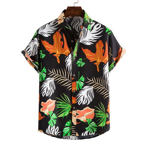 Complet Chemises Hawaienne Aloha De Plage Pour Homme Decontractee a Bas <span class=keywords><strong>Prix</strong></span> Summer Hawaii T-shirts - Product Image 1