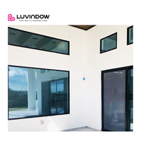 Ventanas de vidrio fijas de piso a techo panorámicas de aleación de aluminio residencial a la venta