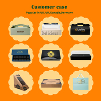 Pique-nique Personnalisable Portable Ondulé Biodégradable Sandwich Pliant Cadeau Papier Snack Boîte