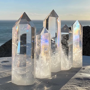 1 Pc Venda quente claro Quartz Polido Ponto Cristal Transparente Tower Stone para Cura e Decoração - Product Image 1