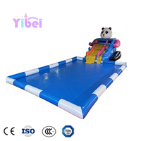 Toboggan aquatique gonflable géant en PVC pour enfants, idéal pour les jeux aquatiques en extérieur, les amusements d'été en famille dans la cour, avec certificat CE