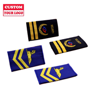 Épaulettes personnalisées avec logo, écussons brodés, accessoires d'uniforme, épaulettes en tissu tissé