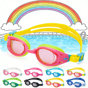 High Quality Kids Swimming Eyewear Anti-Fog UV Protection PC Lens Soft Silicone Strap <b>Adjustable</b> Goggles - Product Image 6