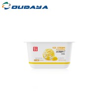 Vasos de plástico PP personalizados para helado, bote de yogurt con cuchara, 110ml