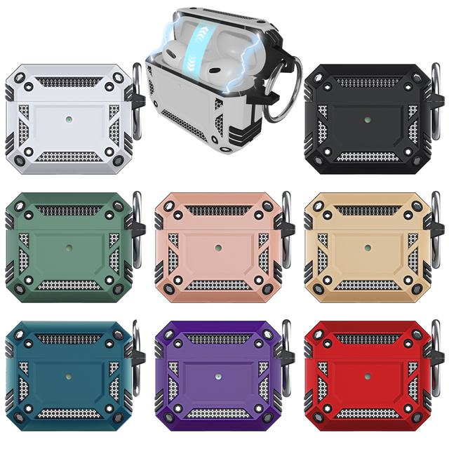 Strong Magnetic Adsorption Armor Shockproof Case for Apple Airpods 4 Pro 2 3 Wireless Earphone Headphone Flip Cover Charging Box