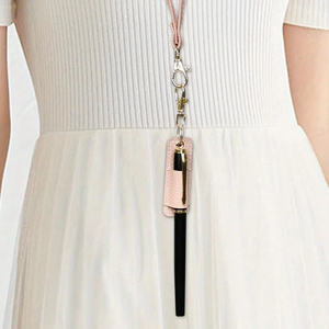 תלוי בלניארד עט עור keyשרשרת עיפרון כיס קליפ office - Product Image 2