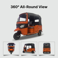 Triciclo Eléctrico ESUN Resistente a la Intemperie, Duradero y de Alta Seguridad, Motor de 72V 3000W, Tuk-Tuk Abierto para 4 Pasajeros, Uso Comercial