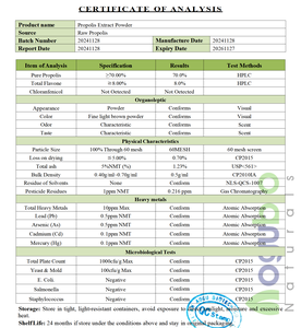 膳食补充剂纯蜜蜂80% 蜂胶黄酮粉保健天然蜂胶黄酮粉 - Product Image 3