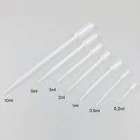 0.2 ml 0.5ml 1ml 2 ML 3ml 5ml 10ml Mini pipettes Pasteur en plastique micro-graduées jetables compte-gouttes