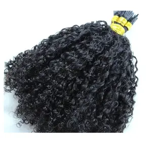 Afro Kinky Curly I Tip Hair Extensions Microlink Human Hair Extensions Double Drawn Full Thick Ends I Tip Hair Extensions