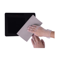 Chiffon de polissage d'écran en microfibre de polyester de haute qualité 16x16cm 2 couches Classe 100 Couleur personnalisée Apple Électronique 20g OEM