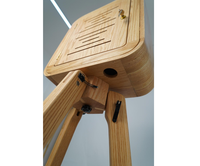 Photobooth en bois vintage couleur bois naturel avec flight case et support d'imprimante pour QW410 DS620 RX1