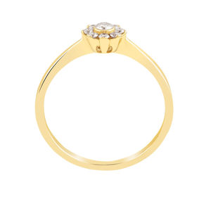 Bague de luxe pour femme, bijoux en diamant, accessoires de mariage, bagues de fiançailles en or rose 18 carats avec diamant naturel pour femme - Product Image 3