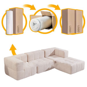 Ensemble de canapés modulaires en <span class=keywords><strong>mousse</strong></span> compressée sous vide au design moderne, meubles de salon, <span class=keywords><strong>canapé</strong></span> avec ottoman <span class=keywords><strong>pour</strong></span> assise au sol - Product Image 1