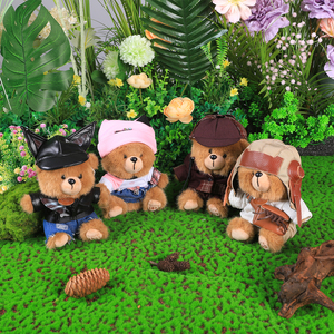 Simpatico Orsacchiotto Bicolore Rosa e Marrone in Peluche, Personalizzabile per Vendita all'Ingrosso, Ideale come Regalo - Product Image 3