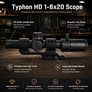 กล้องเล็ง TYPHON LPVO 1-6x20 SFP รุ่นมืออาชีพ ผลิตจากอลูมิเนียมอัลลอยด์ น้ำหนักเบา เหมาะสำหรับกิจกรรมกลางแจ้ง - Product Image 2