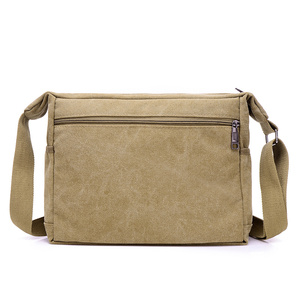 PuAni Men's Shoulder Bag Canvas Large Capacity Chest Bag For Travel Commuting - Product Image 5