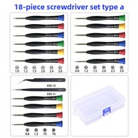 Kit de Herramientas de Reparación de Teléfonos Celulares de 18 Piezas, Juego de Destornilladores de Colores Multiusos para el Hogar y Telecomunicaciones