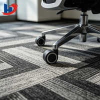Alfombra de Oficina Comercial Antiestática de Nailon Impresa en Rollo, Alfombra de Pared a Pared Geométrica Resistente al Desgaste para Alto Tráfico, Fácil de Limpiar