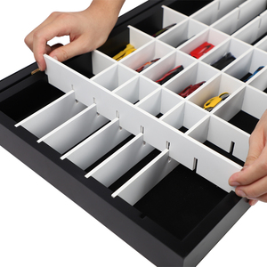 เคสไม้สีดำขนาดใหญ่สำหรับโชว์รถยนต์กล่องเงาที่หรูหราสำหรับสะสมโมเดลรถ - Product Image 2