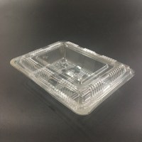 Prêt à expédier pas cher en plastique transparent BOPS à clapet boîte d'emballage en plastique de fruits conteneur de fruits boulangerie thermoformage emballage