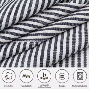 Tablier de Chef Réglable Rayé Blanc avec 2 Poches, Logo Personnalisé, Vêtement de Cuisine pour Hommes et Femmes, Utilisation en Restaurant - Product Image 2