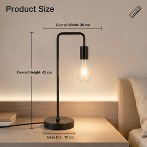 Lampe de Table en fer minimaliste moderne, ampoule E27, lumière d'ambiance chaleureuse, pour chambre à coucher, salon, décoration de table de nuit - Product Image 3
