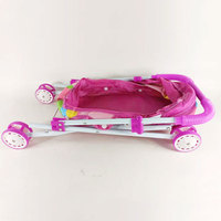 Poussette Pliante pour Poupée Lucky Toys avec Roues Pivotantes, Jouet d'Imitation pour Tout-Petits et Enfants