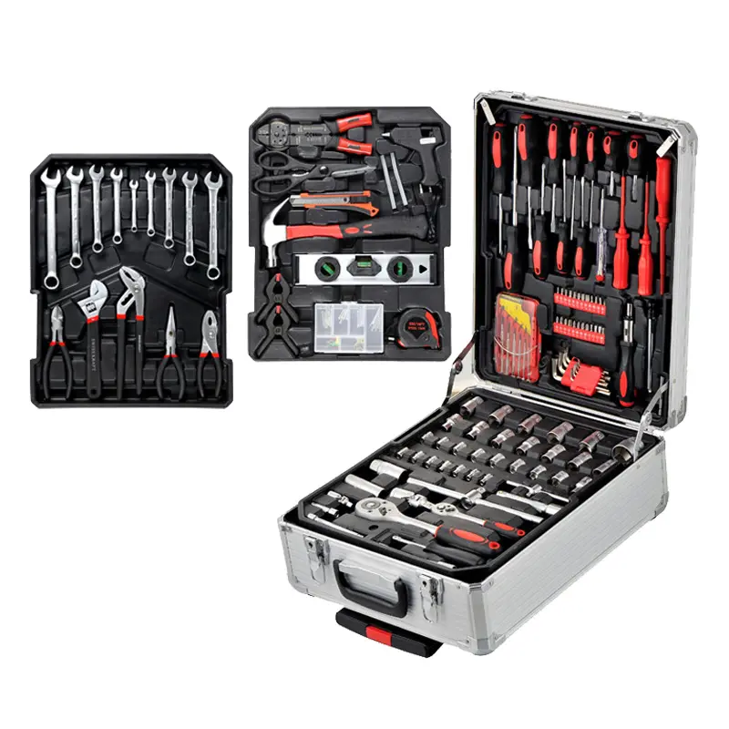 Niedrigen MOQ Fabrik Direkt Großhandel Aluminium fall hardware werkzeug 186pcs Schraubendreher Tool Kit