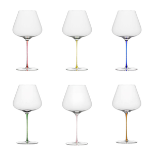 Copa de Vino de Cristal con Tallo <span class=keywords><strong>Delgado</strong></span> y Base Grande, Multicolor, para Vino Tinto, Uso Diario - Product Image 1